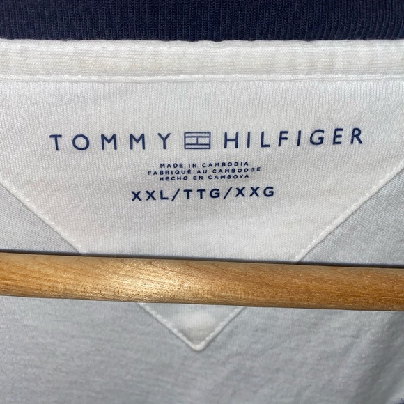 Tommy Hilfiger White Big H logo T-Shirt - Picture 3 of 3
